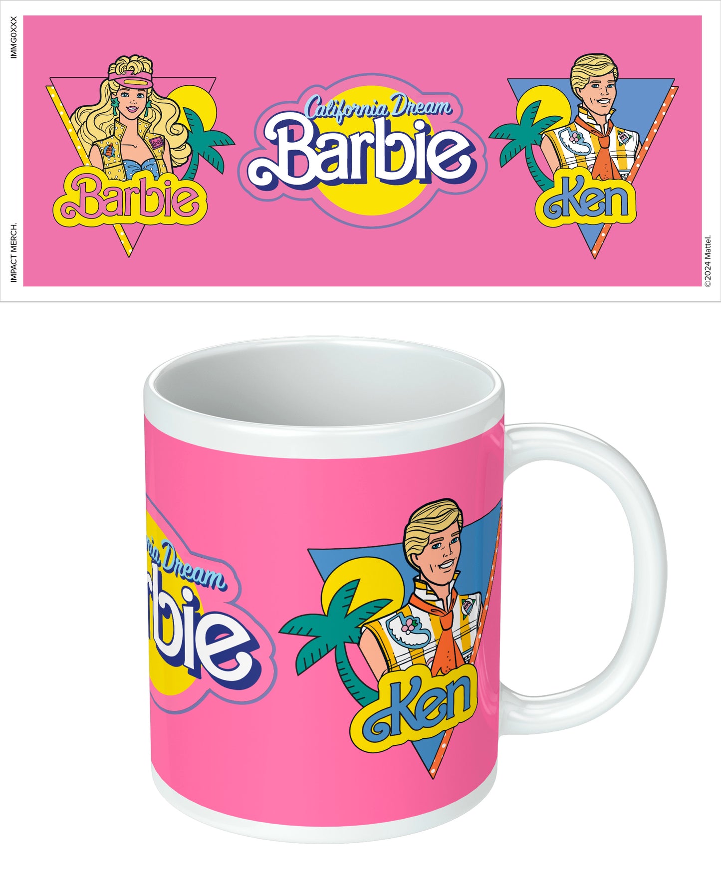 Barbie Retro Ken and Barbie White Mug